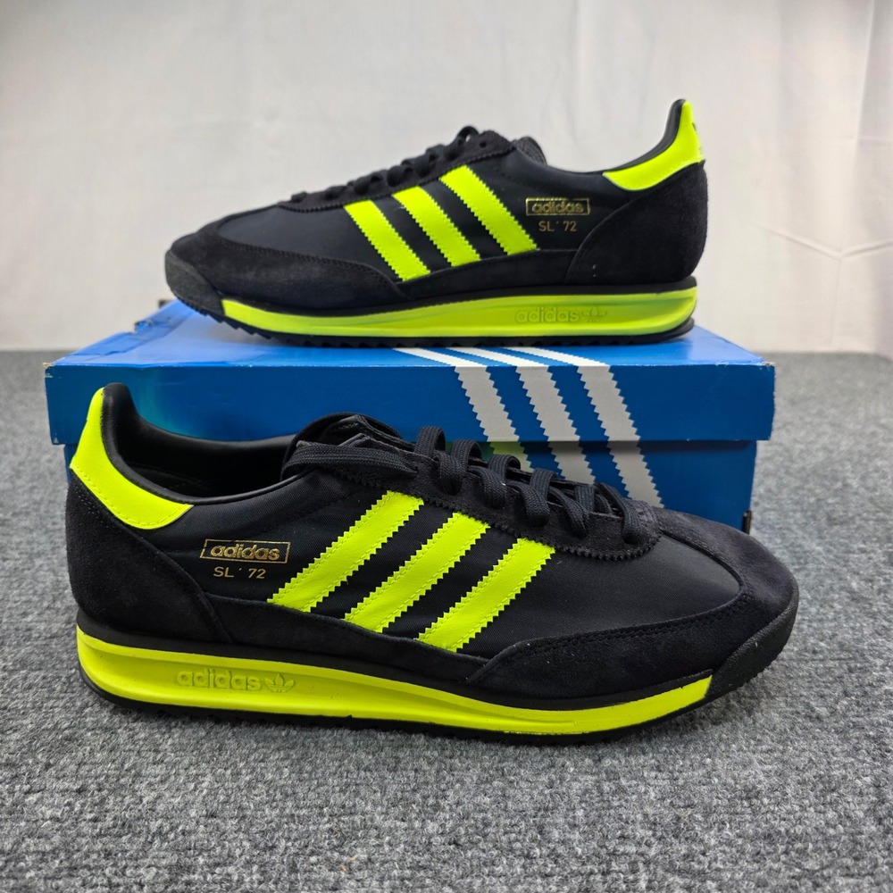 adidas Originals SL 72 RS IG4647 Core Black/Solar Yellow Unisex‎ Sneakers Men 11